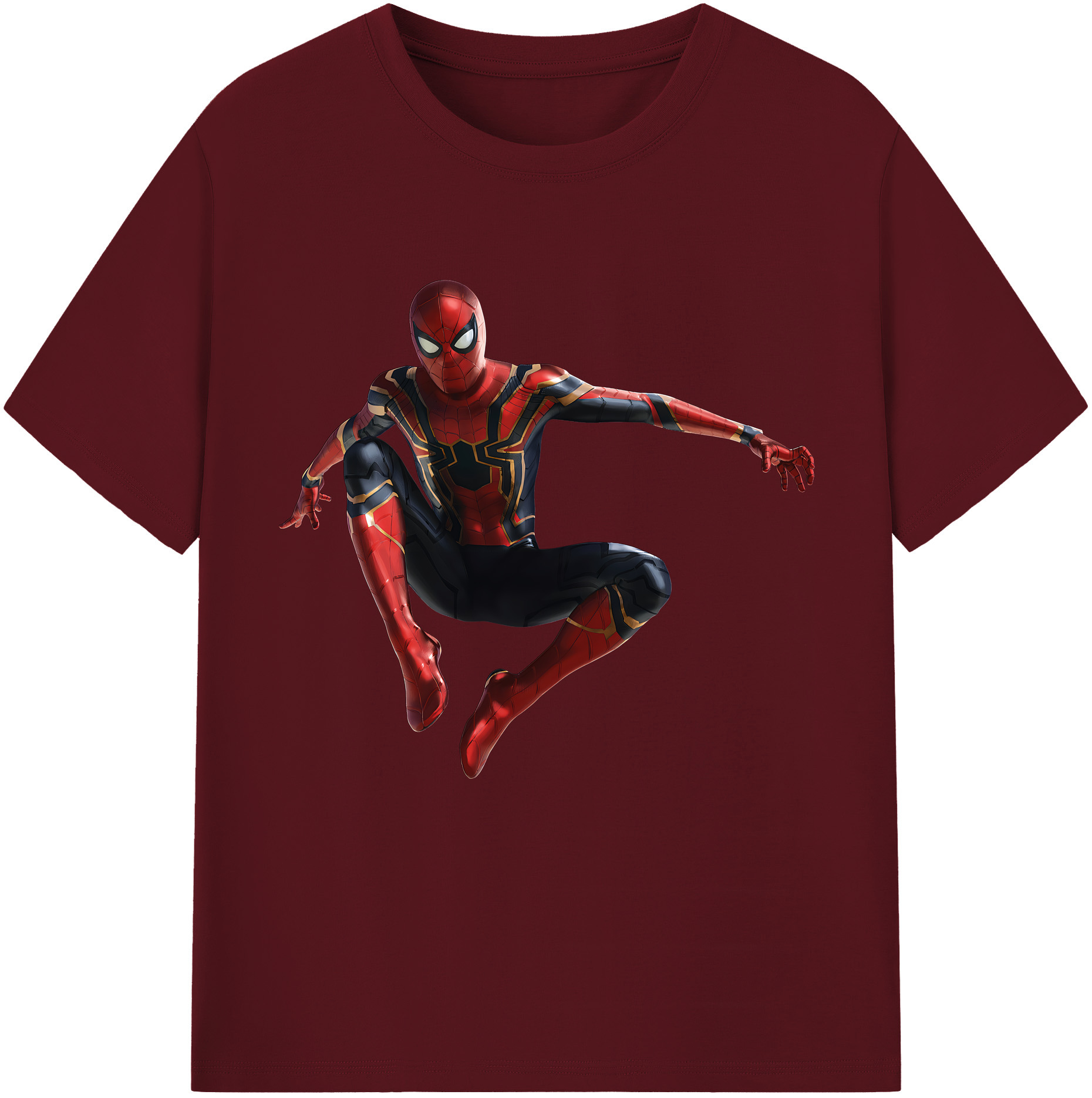 （画像用） Spider Man スパイダーマン 綿100％半袖Tシャツ（フロントプリント）